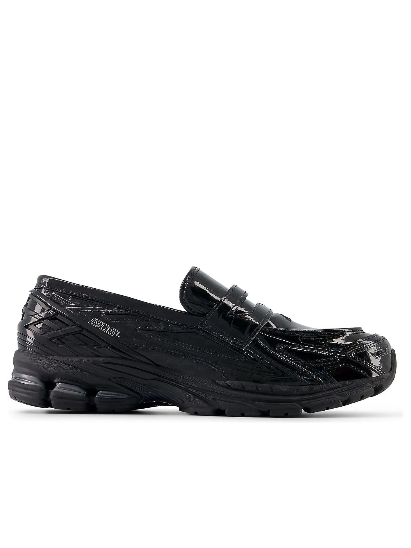 Кроссовки New Balance 1906L 'Black Patent Croc' — изображение 5 из 6, черный