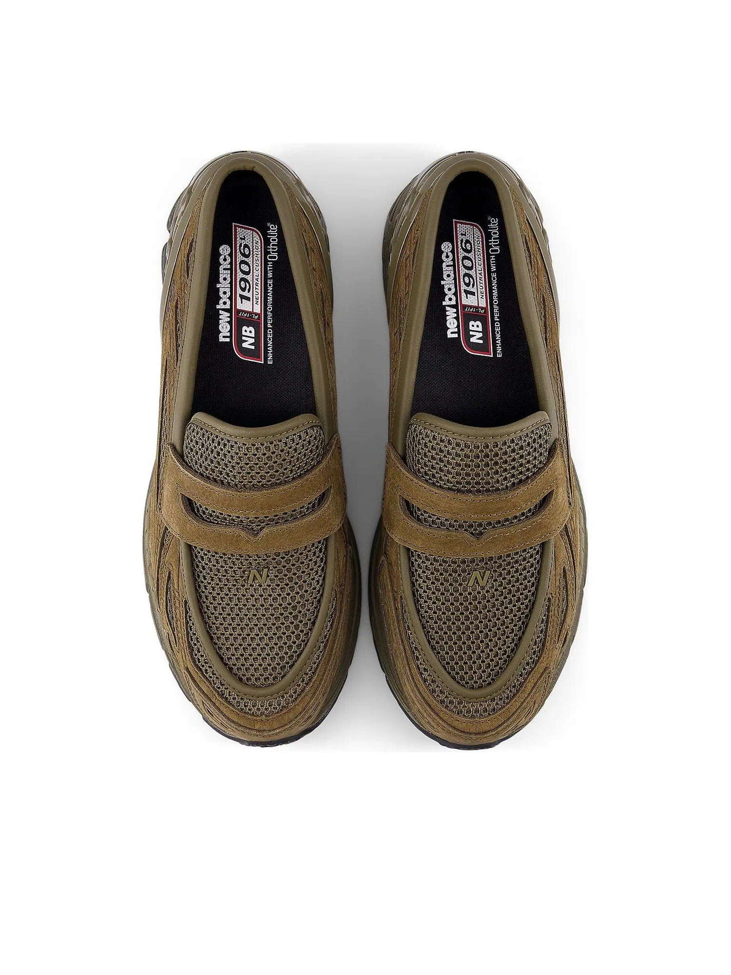 Кроссовки New Balance 1906L Loafer 'Olive Khaki' — изображение 5 из 6, оливковый зеленый