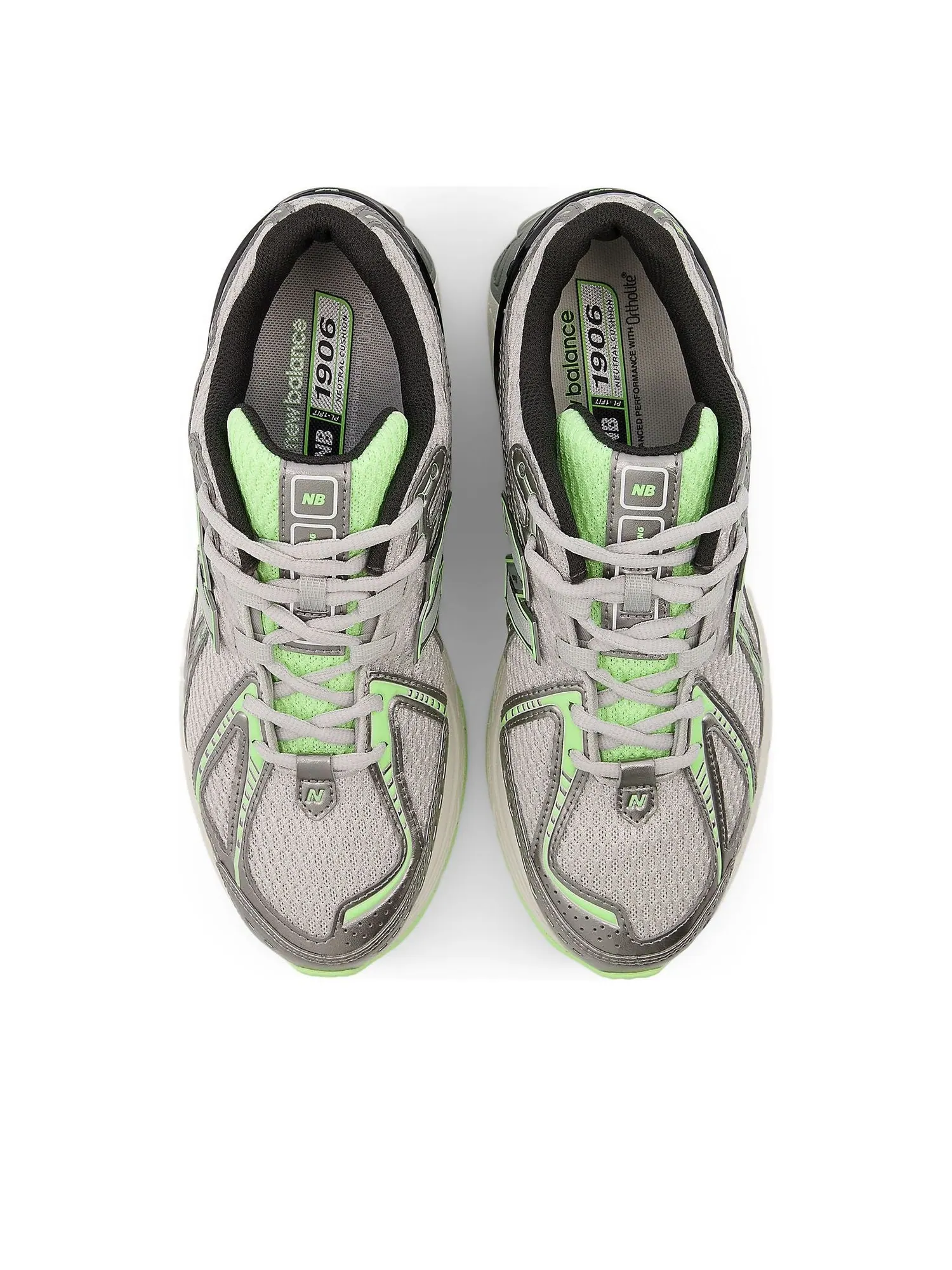 Кроссовки New Balance 1906R 'Dark Silver Metallic Mint Flash' — изображение 3 из 6, серебряный