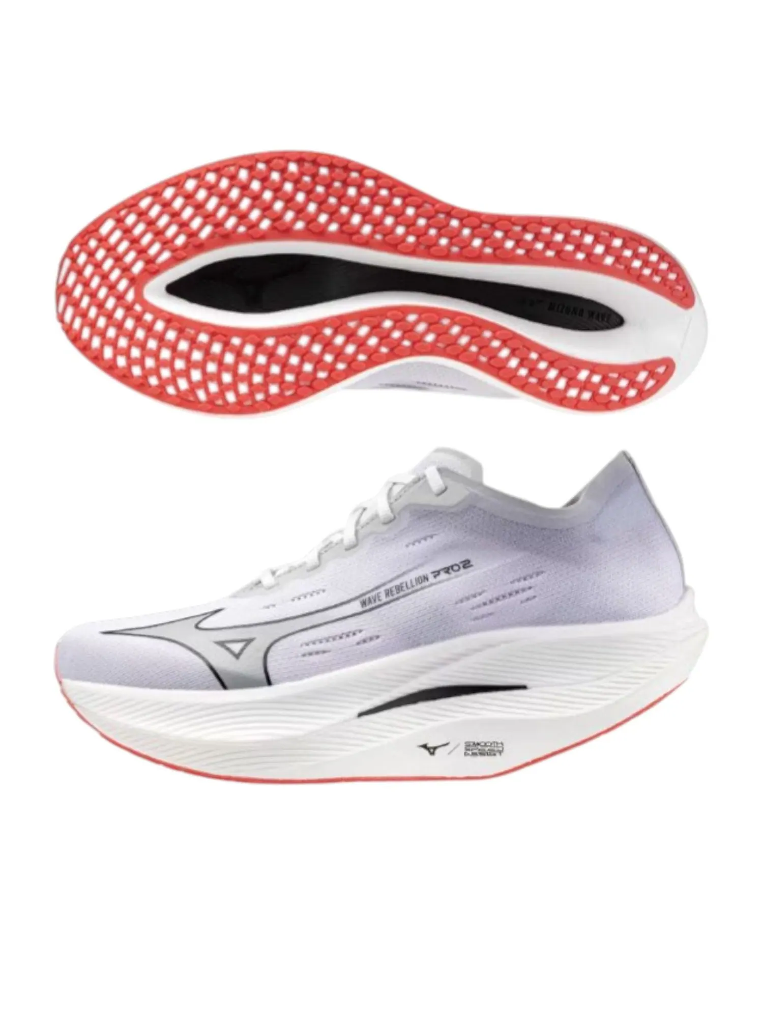 Mizuno Wave Rebellion Pro 2 'White Harbor Mist' — изображение 3 из 6, белый