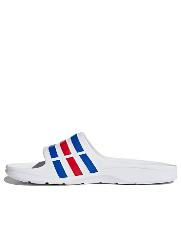 Тапочки adidas Duramo Slides 'White Blue Red' — изображение 1 из 4, белый/синий/красный