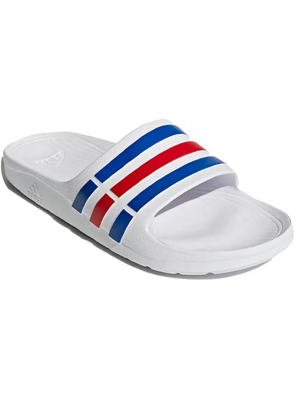 Тапочки adidas Duramo Slides 'White Blue Red' — изображение 3 из 4, белый/синий/красный