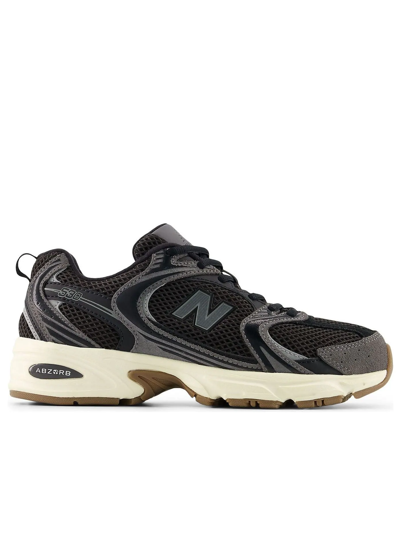 Кроссовки New Balance 530 'Black Grey Gum' — изображение 2 из 6, черный/серый