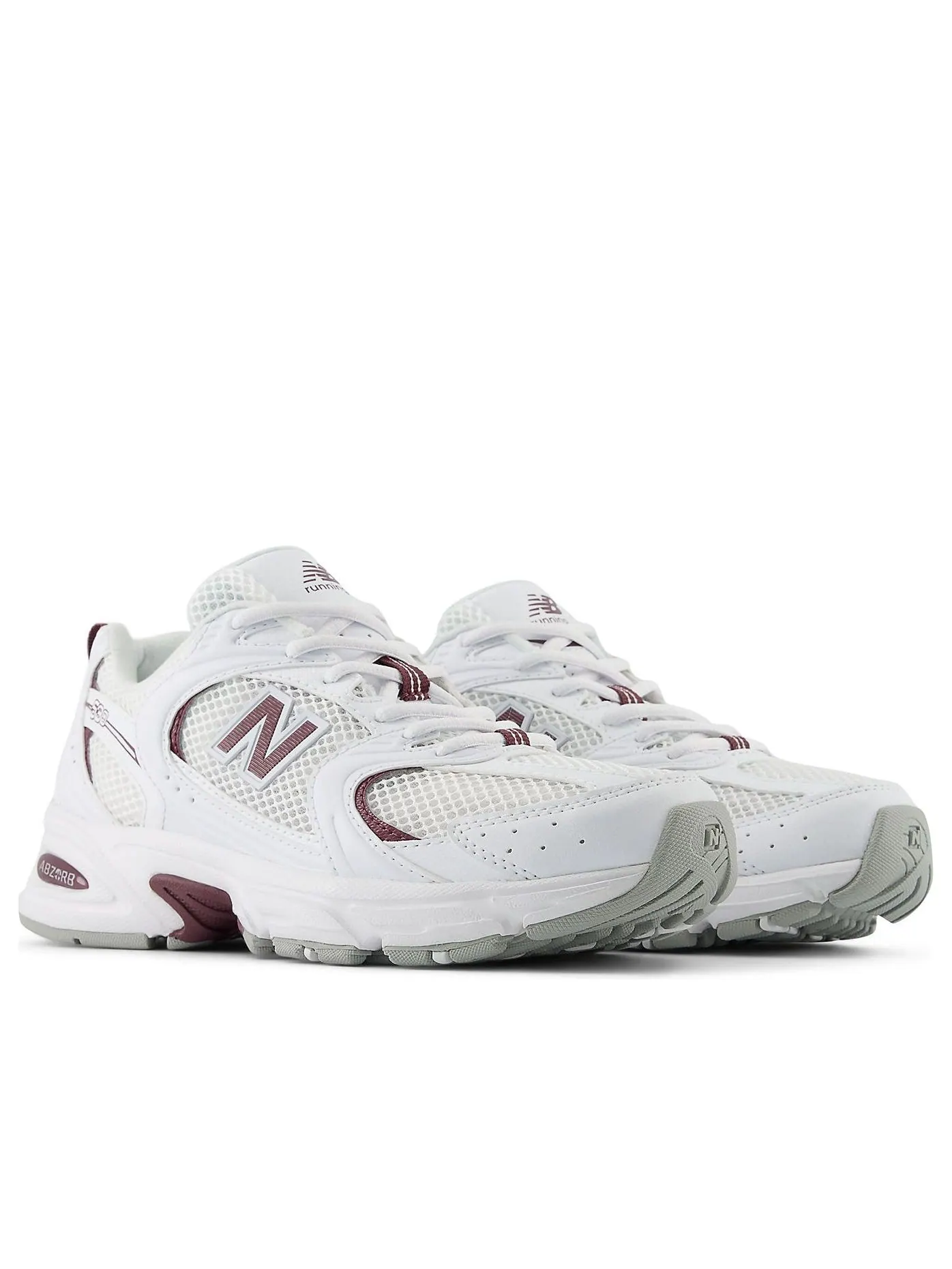Кроссовки New Balance 530 'White Dark Ice Wine' — изображение 4 из 6, белый/темный винный