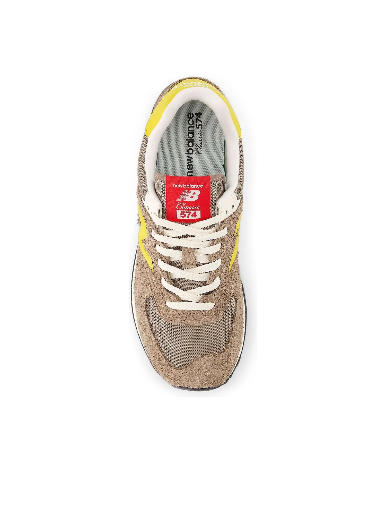 Кроссовки New Balance 574 'Mushroom Ginger Lemon' — изображение 3 из 5, коричневый