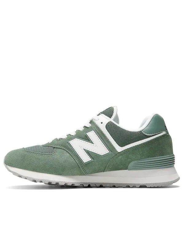 Кроссовки 574 New Balance — изображение 2 из 4, зеленый/белый