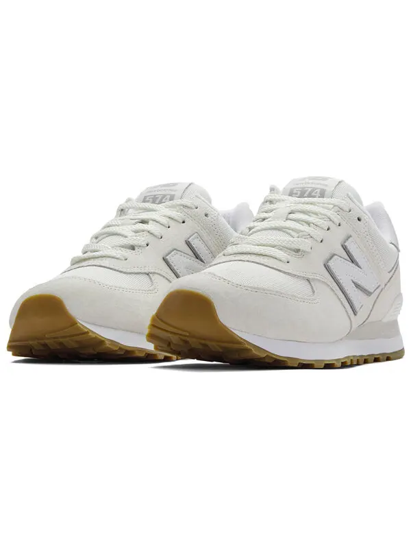 Кроссовки 574 'white grey' New Balance — изображение 3 из 4, белый/серый