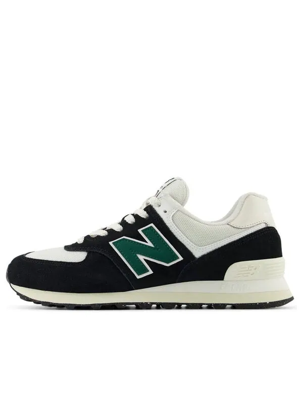 Кроссовки 574 'black green' New Balance — изображение 1 из 4, черный/белый/зеленый
