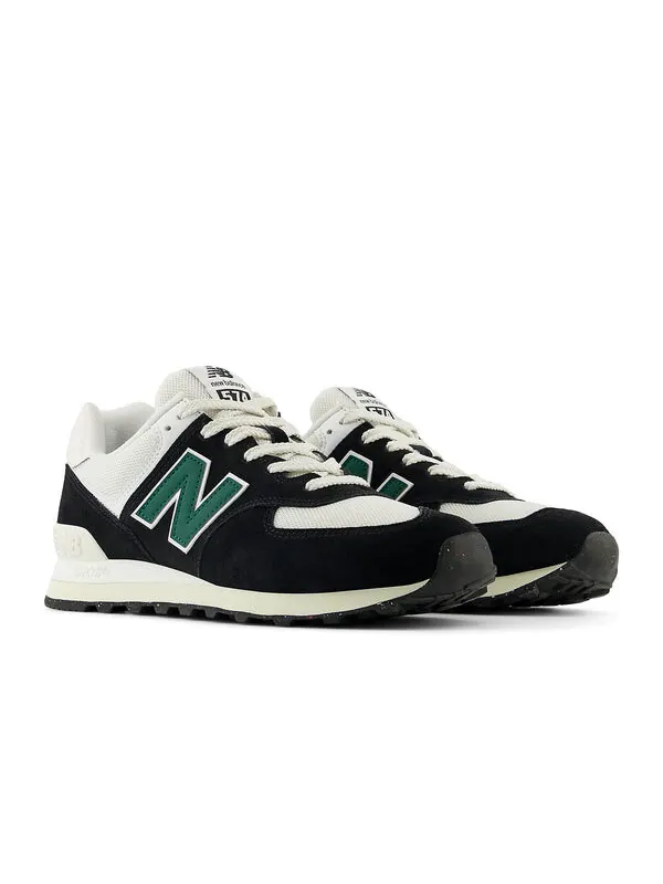 Кроссовки 574 'black green' New Balance — изображение 2 из 4, черный/белый/зеленый