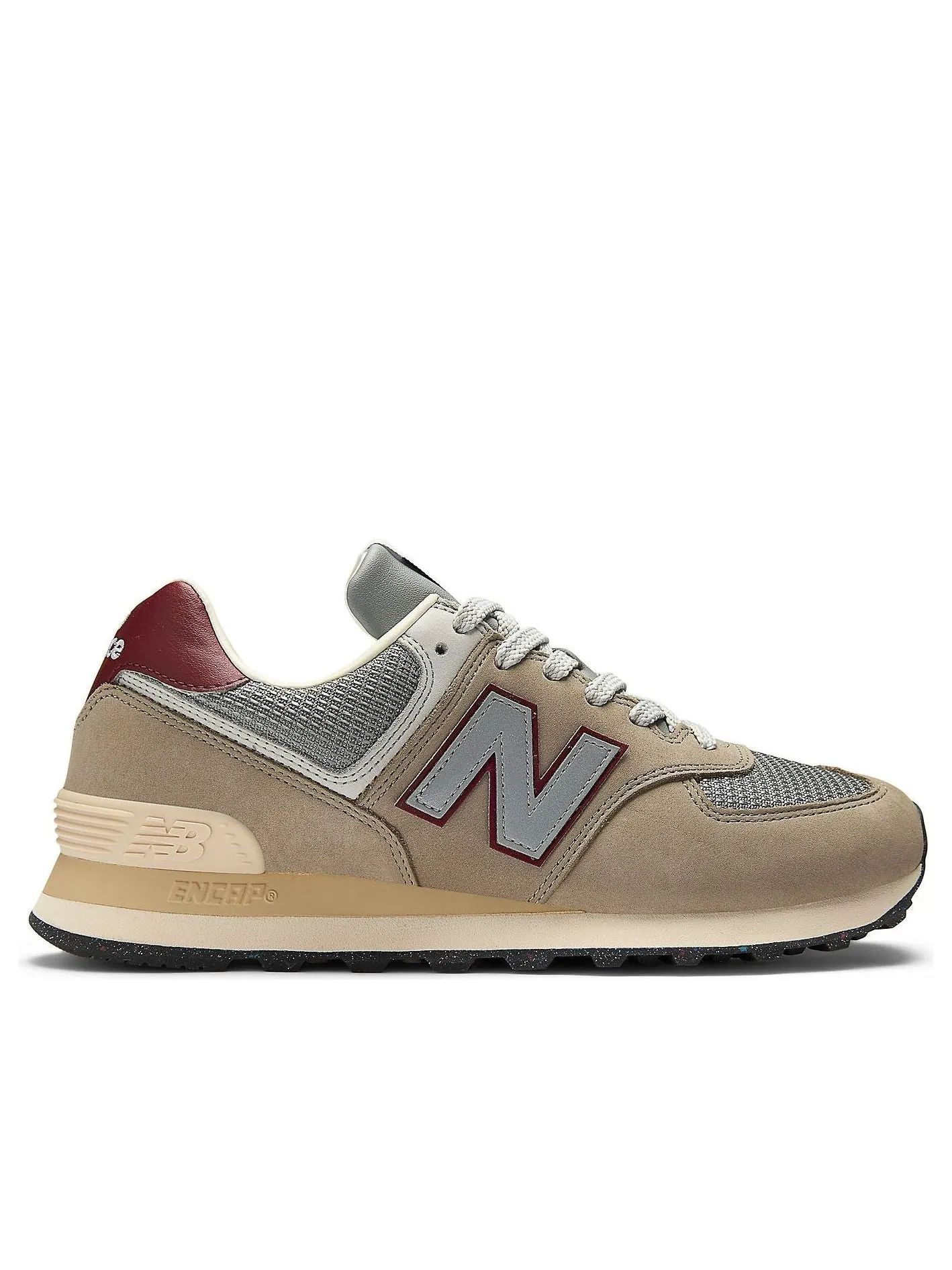Кроссовки New Balance 574 'Arid Stone Monarch Burgundy' — изображение 2 из 6, бордовый