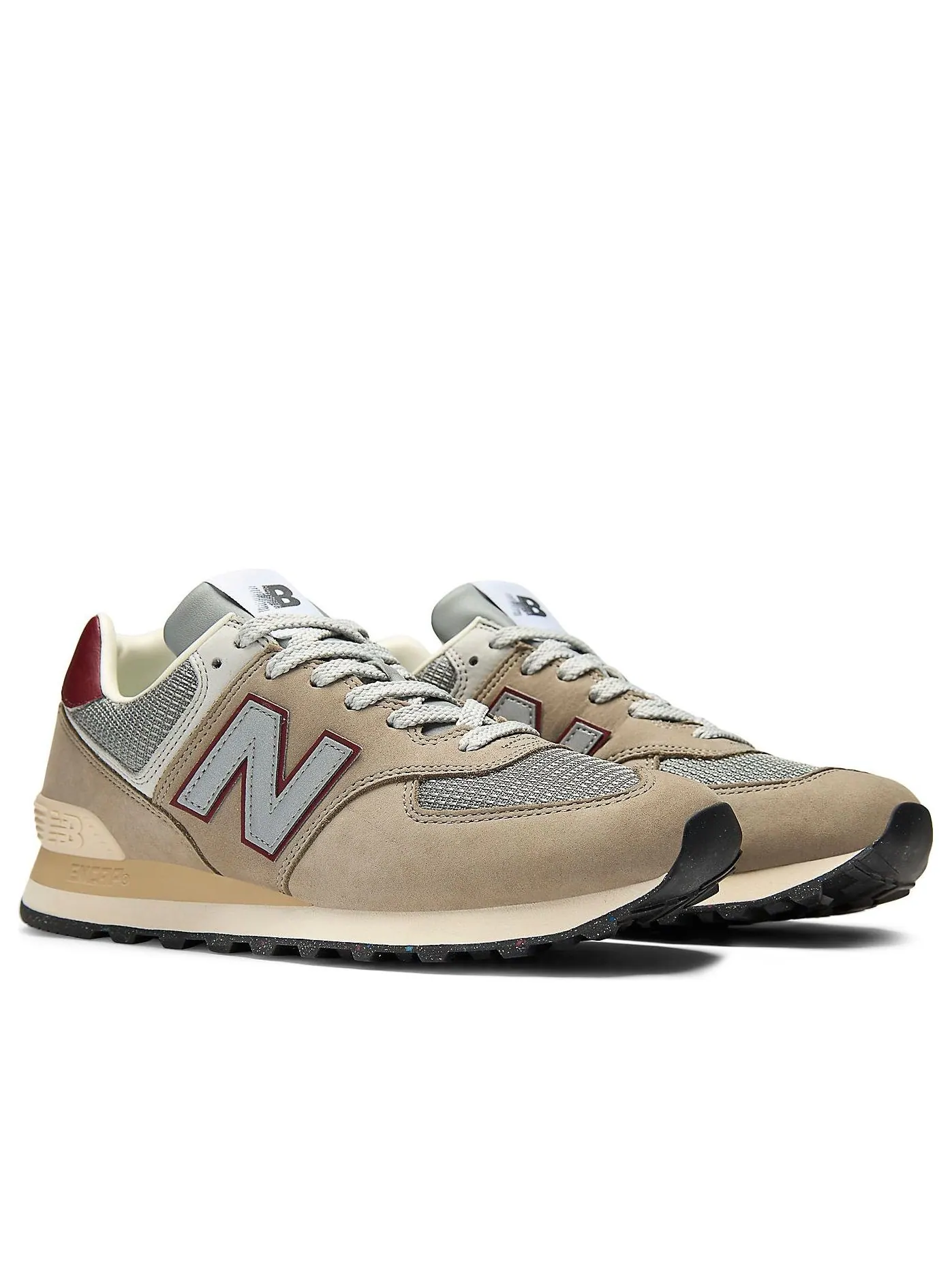 Кроссовки New Balance 574 'Arid Stone Monarch Burgundy' — изображение 4 из 6, бордовый