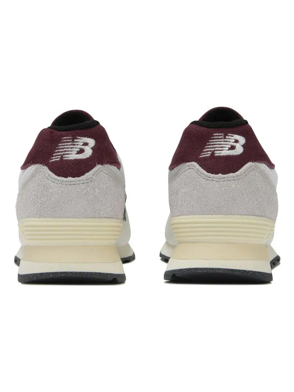Кроссовки New Balance 574 'White Burgundy' — изображение 3 из 4, белый/красный
