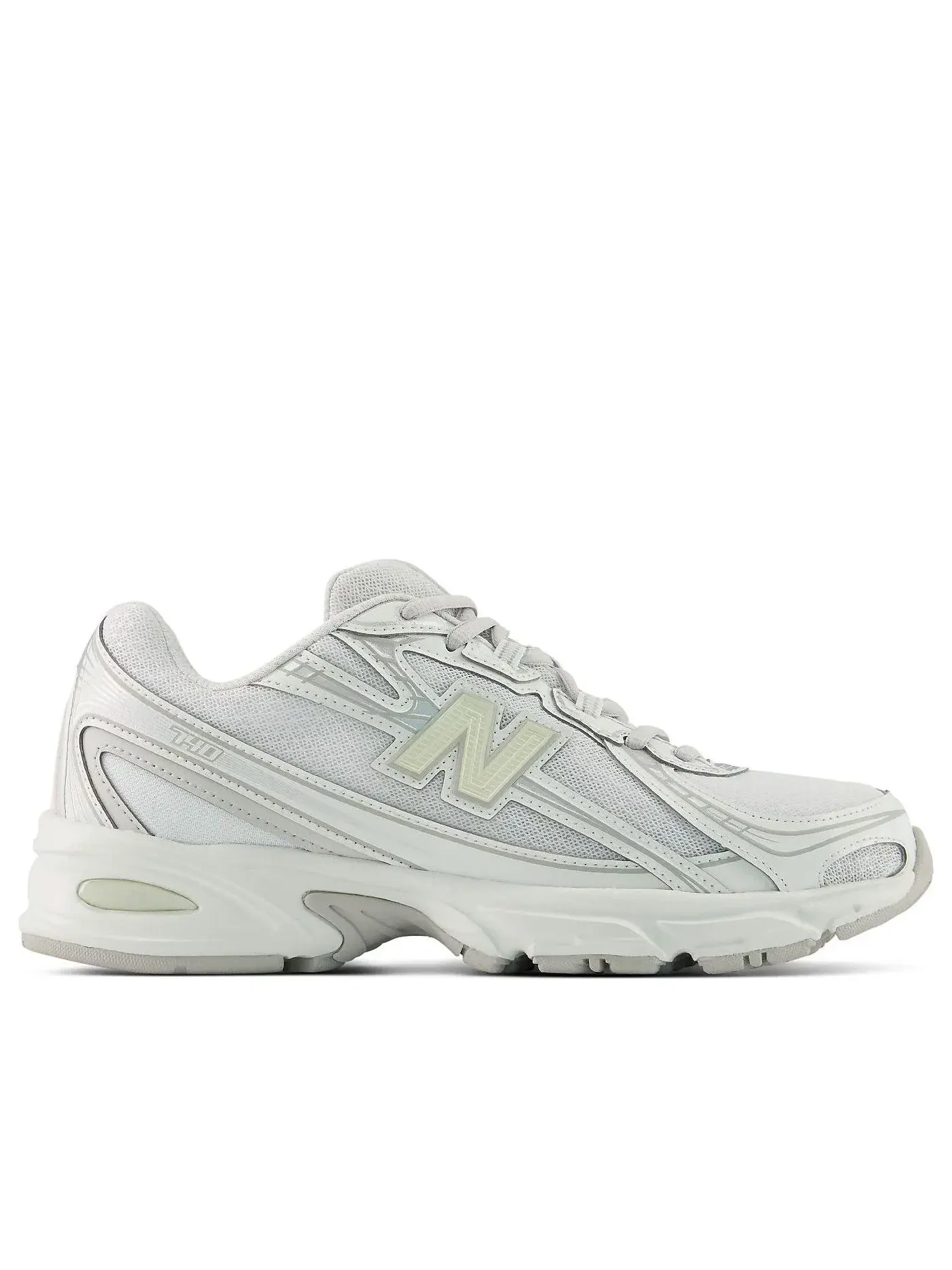Мужские кроссовки с шнуровкой New Balance 740 White Silver Metallic — изображение 2 из 5, белый