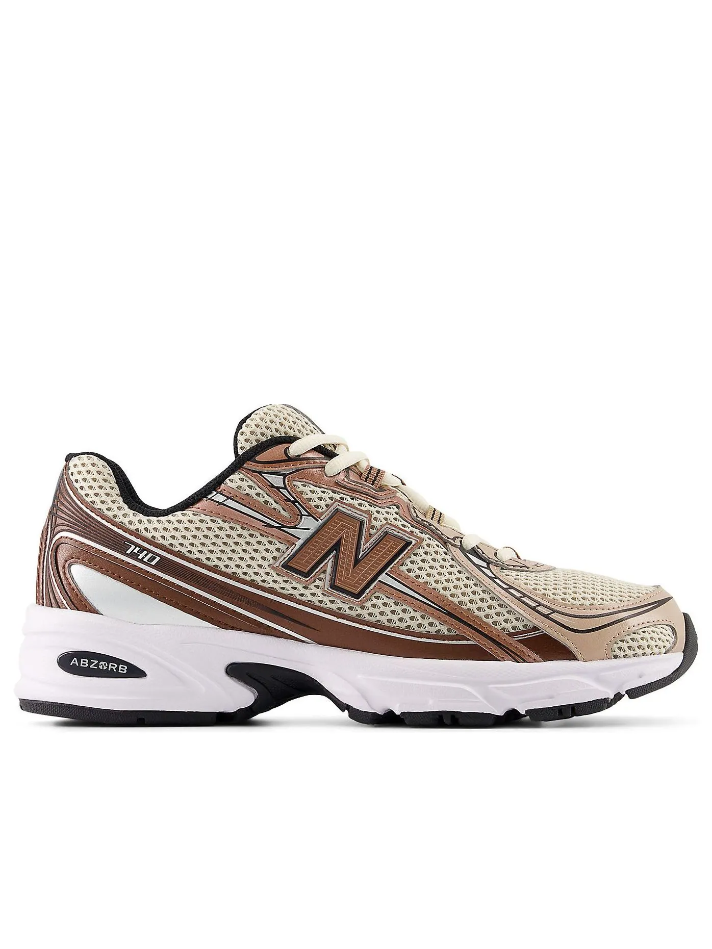 Кроссовки New Balance 740 'Rich Oak Bisque Pecan' — изображение 2 из 5, коричневый