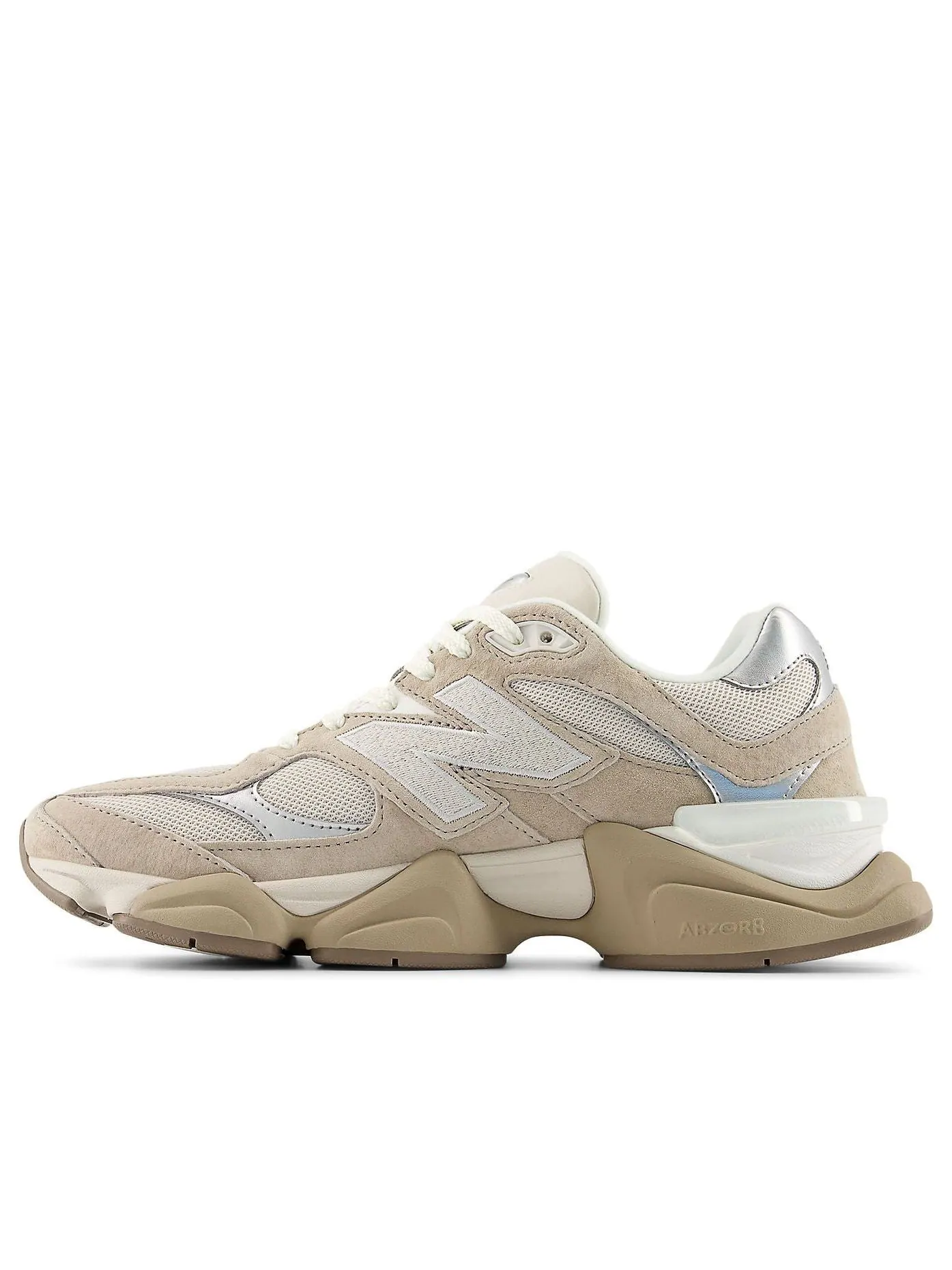 Кроссовки New Balance 9060 'Moonbeam Silver Metallic Driftwood' — изображение 1 из 5, серебристый металлик