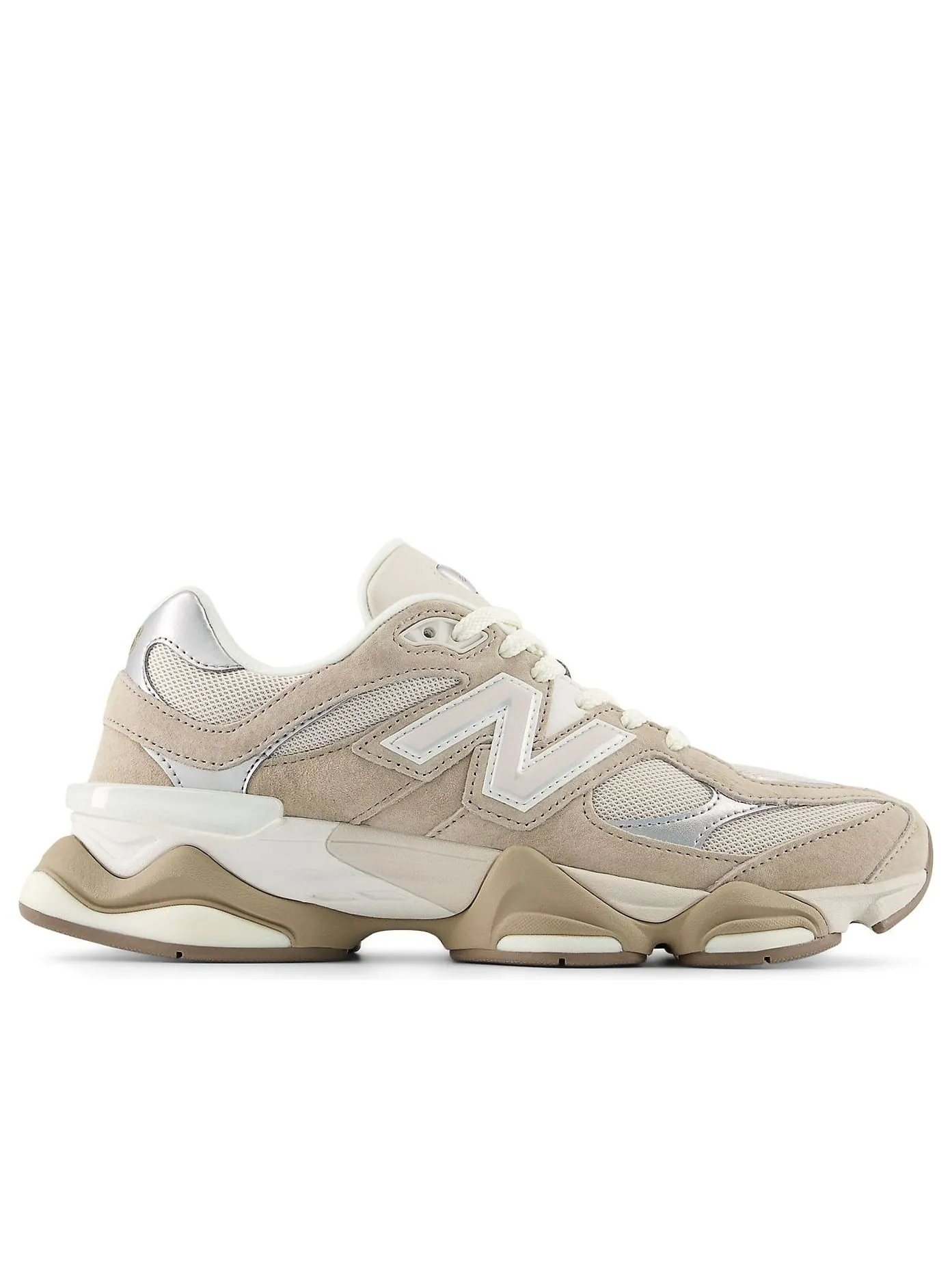 Кроссовки New Balance 9060 'Moonbeam Silver Metallic Driftwood' — изображение 2 из 5, серебристый металлик