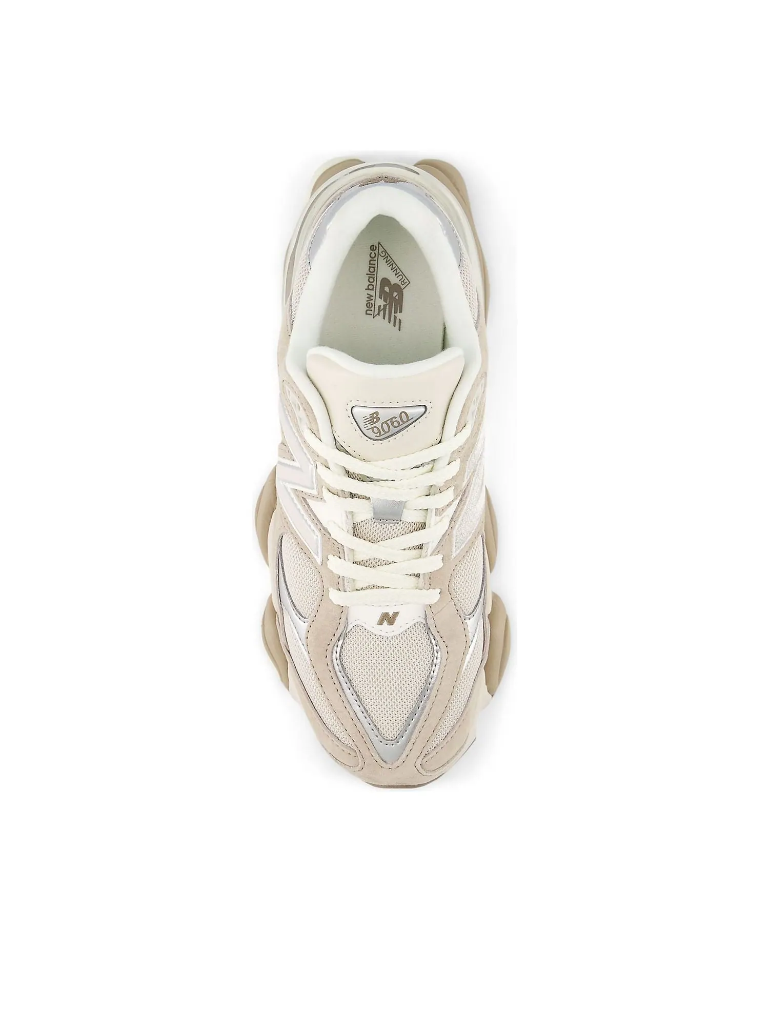Кроссовки New Balance 9060 'Moonbeam Silver Metallic Driftwood' — изображение 3 из 5, серебристый металлик