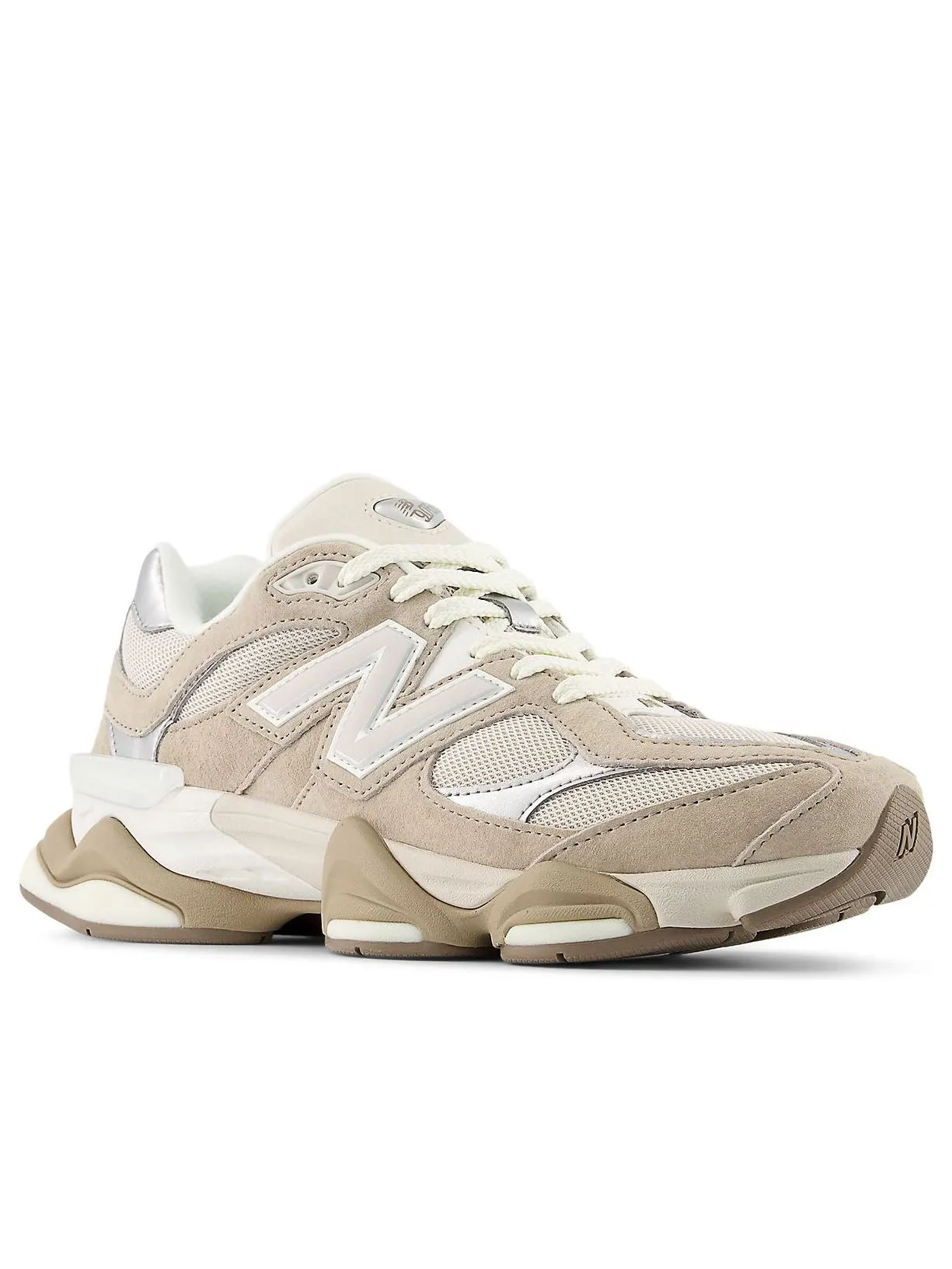 Кроссовки New Balance 9060 'Moonbeam Silver Metallic Driftwood' — изображение 4 из 5, серебристый металлик