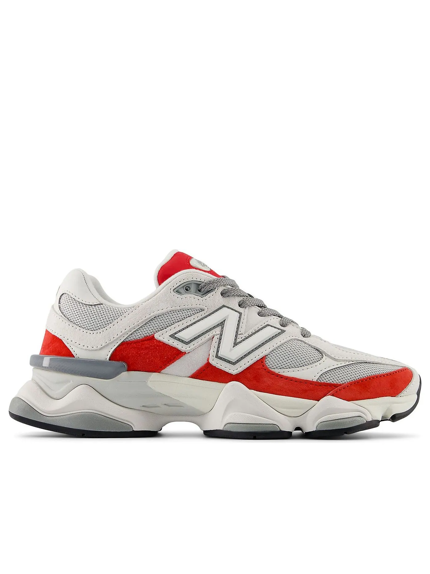 Кроссовки New Balance 9060 'Grey Reflection True Red' — изображение 2 из 6, серый