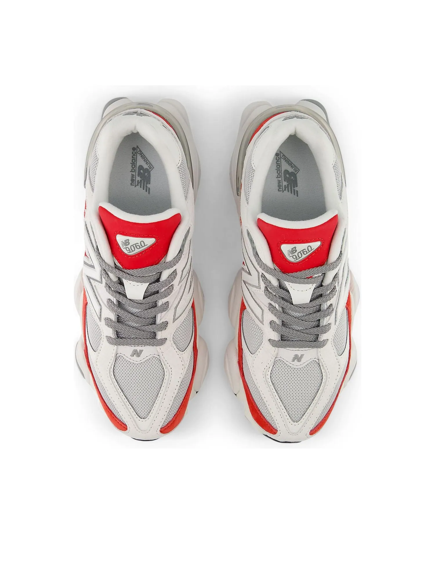 Кроссовки New Balance 9060 'Grey Reflection True Red' — изображение 3 из 6, серый