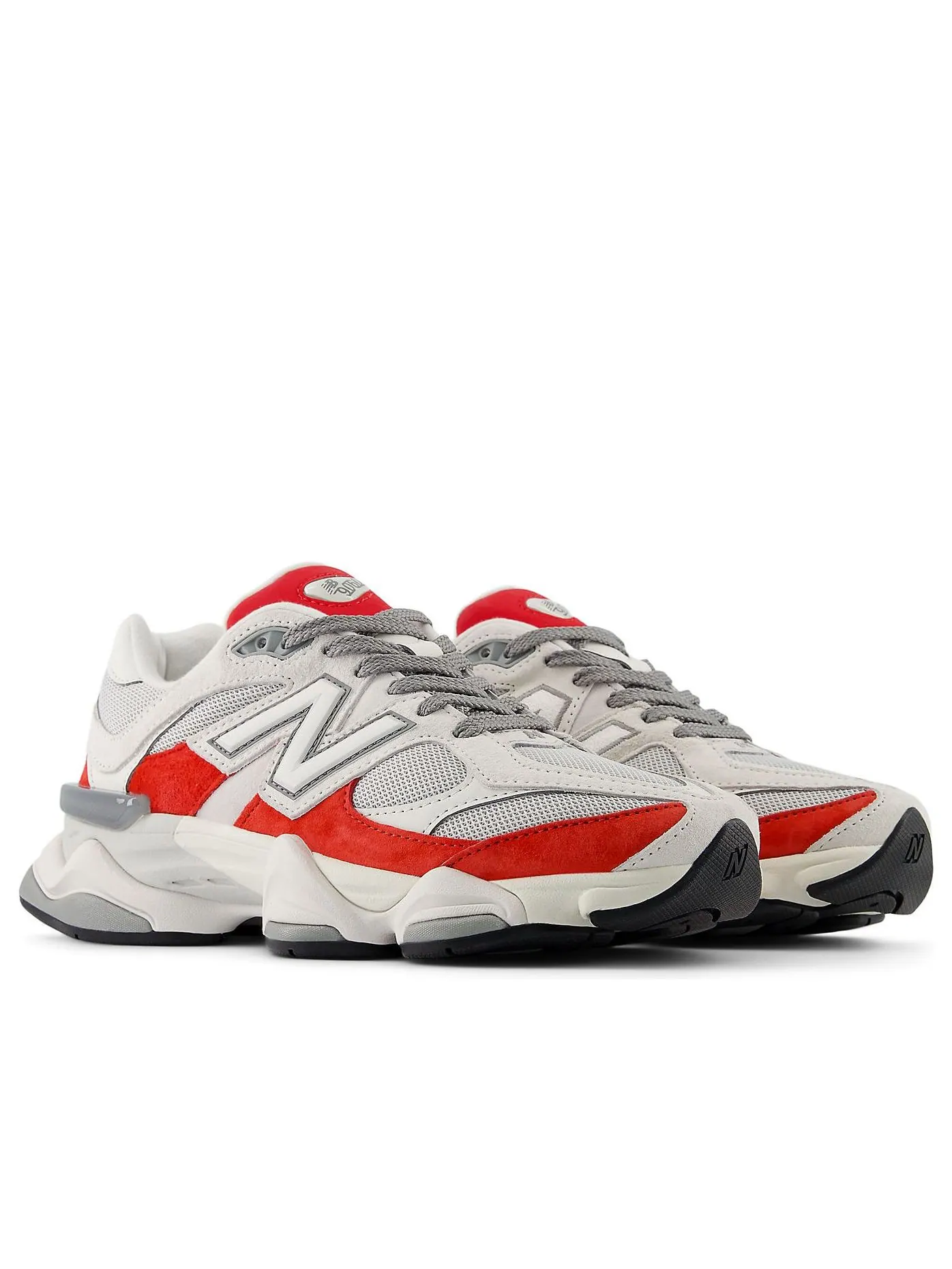 Кроссовки New Balance 9060 'Grey Reflection True Red' — изображение 4 из 6, серый