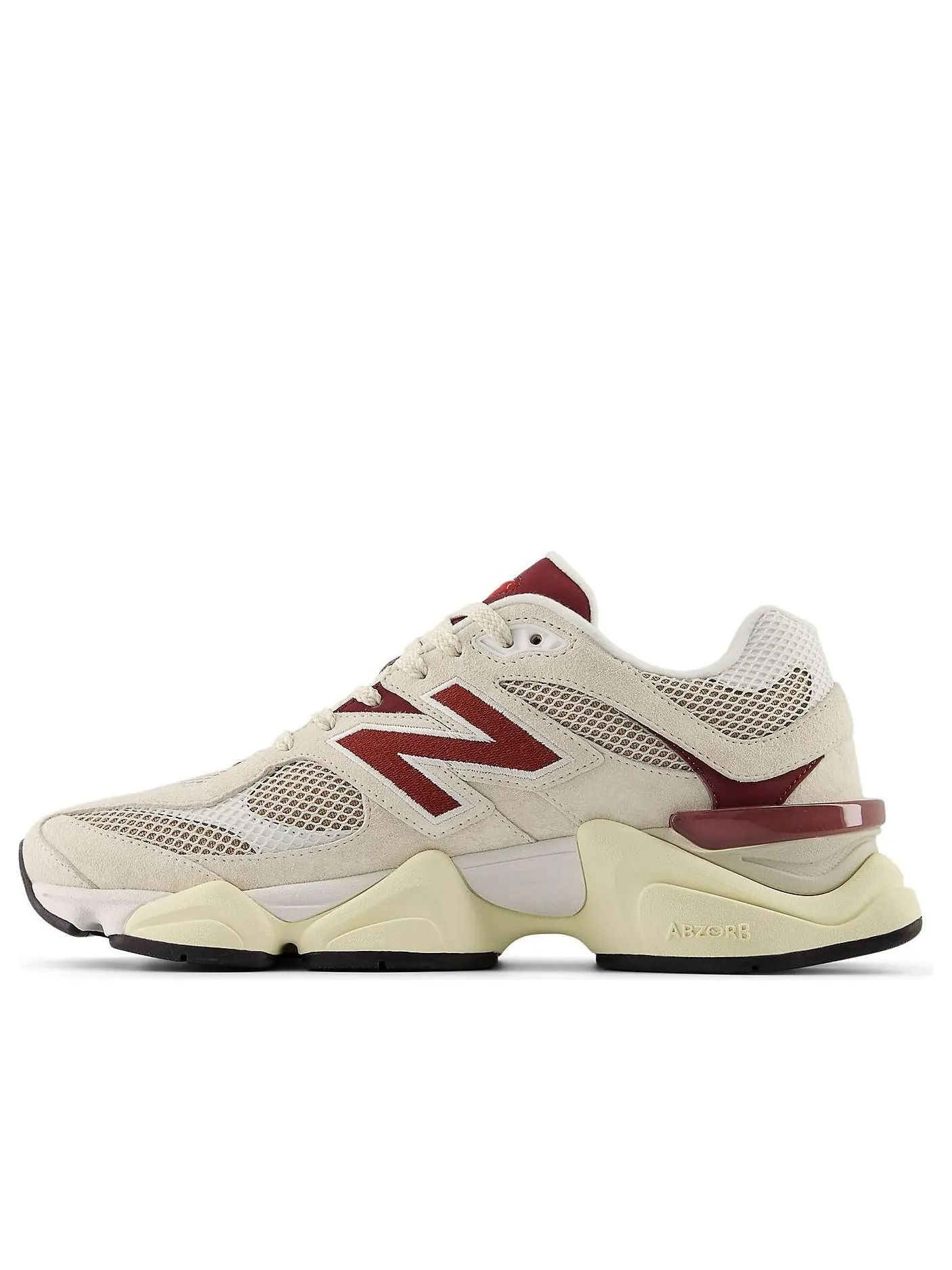 Кроссовки New Balance 9060 'Linen Burgundy' — изображение 1 из 5, бордовый