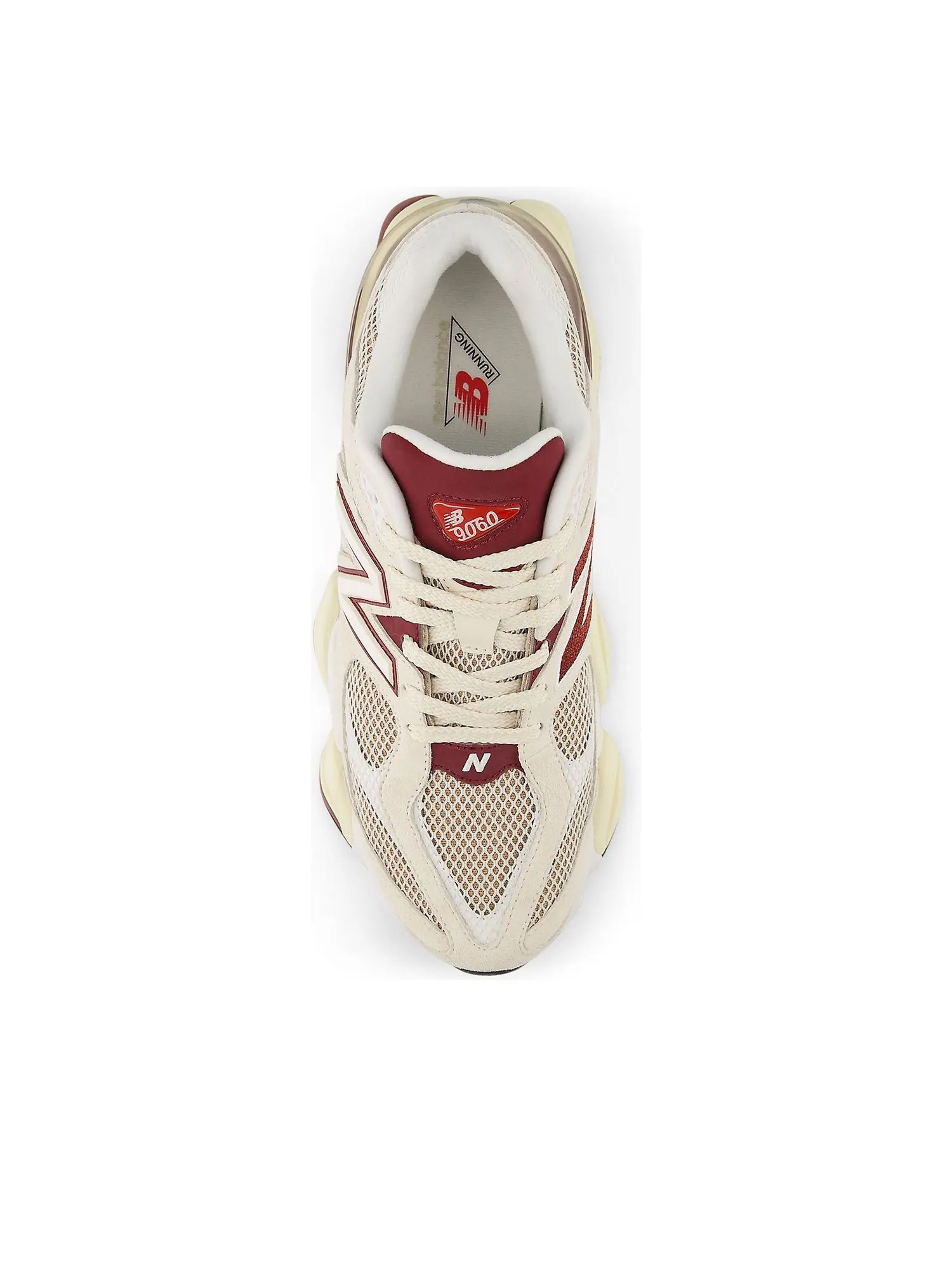 Кроссовки New Balance 9060 'Linen Burgundy' — изображение 3 из 5, бордовый