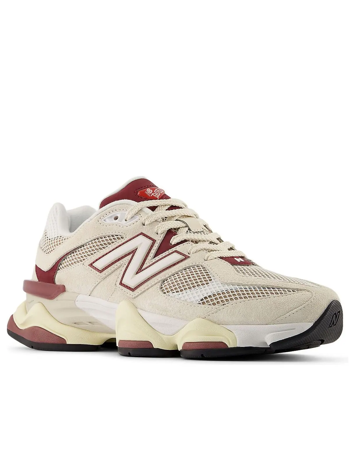Кроссовки New Balance 9060 'Linen Burgundy' — изображение 4 из 5, бордовый