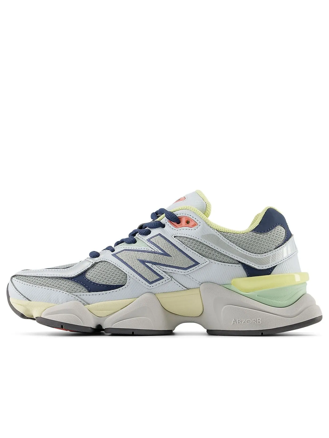 Кроссовки New Balance 9060 'Grey Yellow Navy' — изображение 1 из 6, серый
