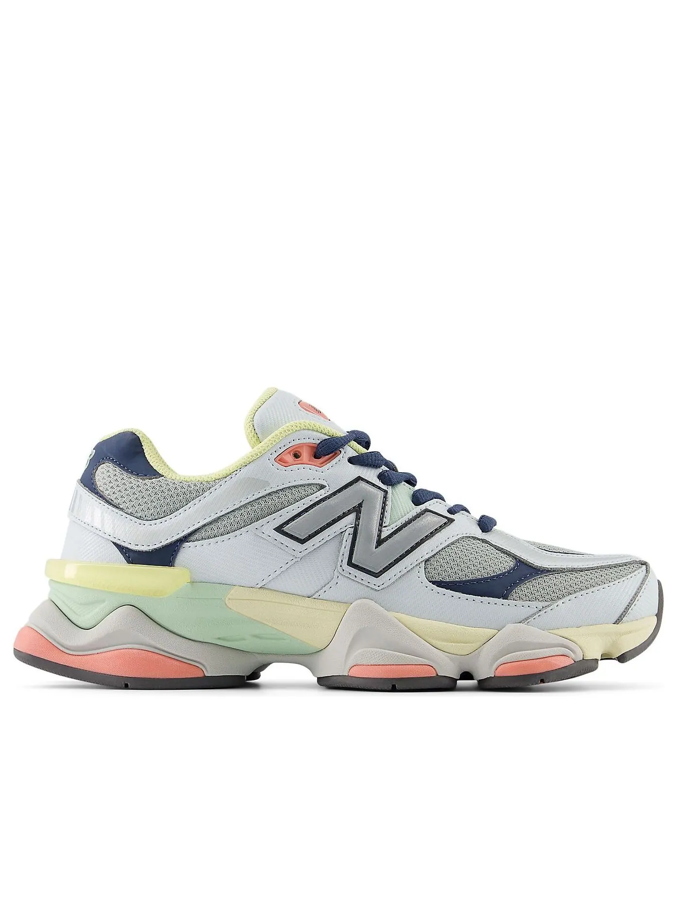 Кроссовки New Balance 9060 'Grey Yellow Navy' — изображение 2 из 6, серый