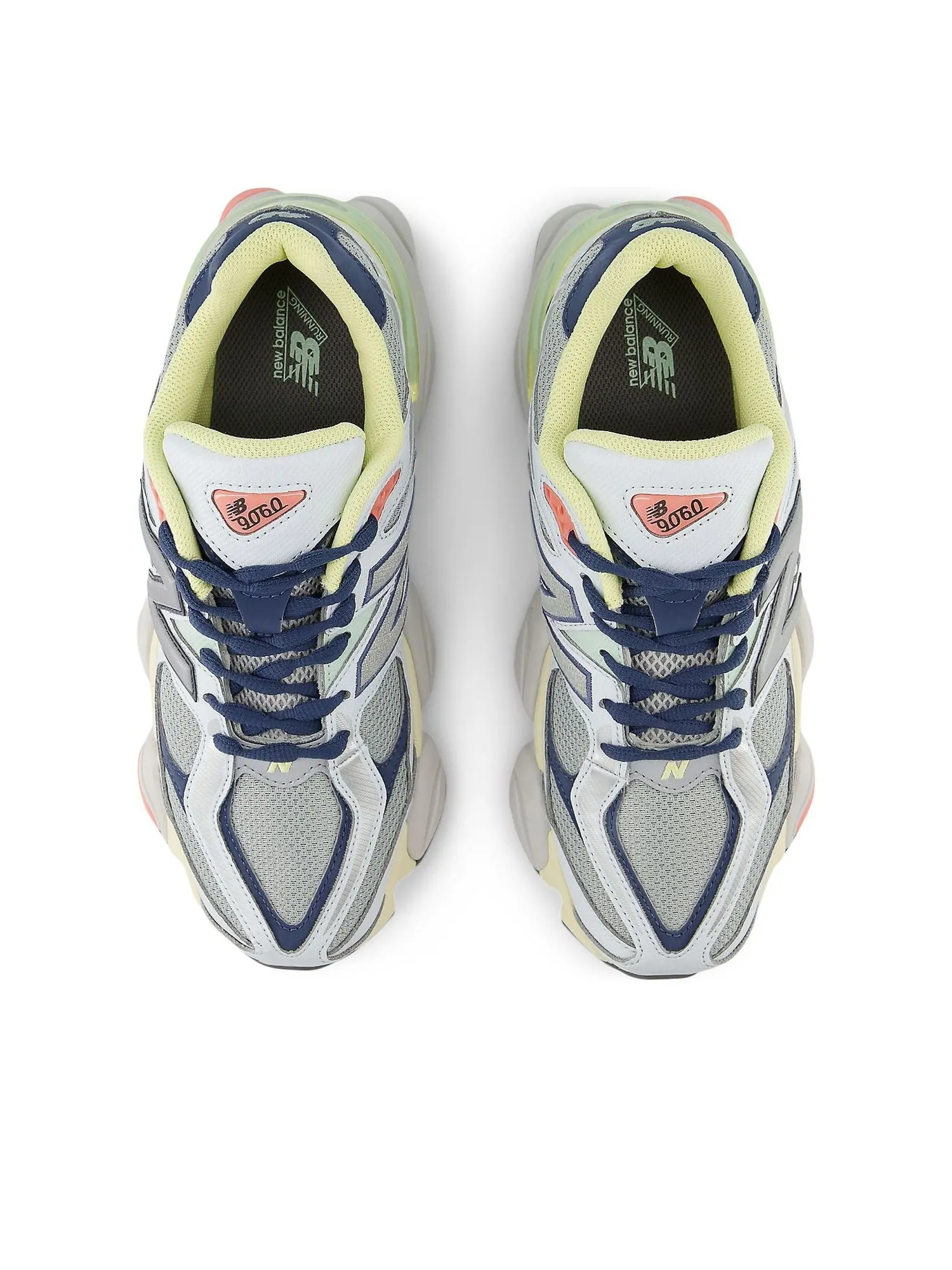 Кроссовки New Balance 9060 'Grey Yellow Navy' — изображение 3 из 6, серый