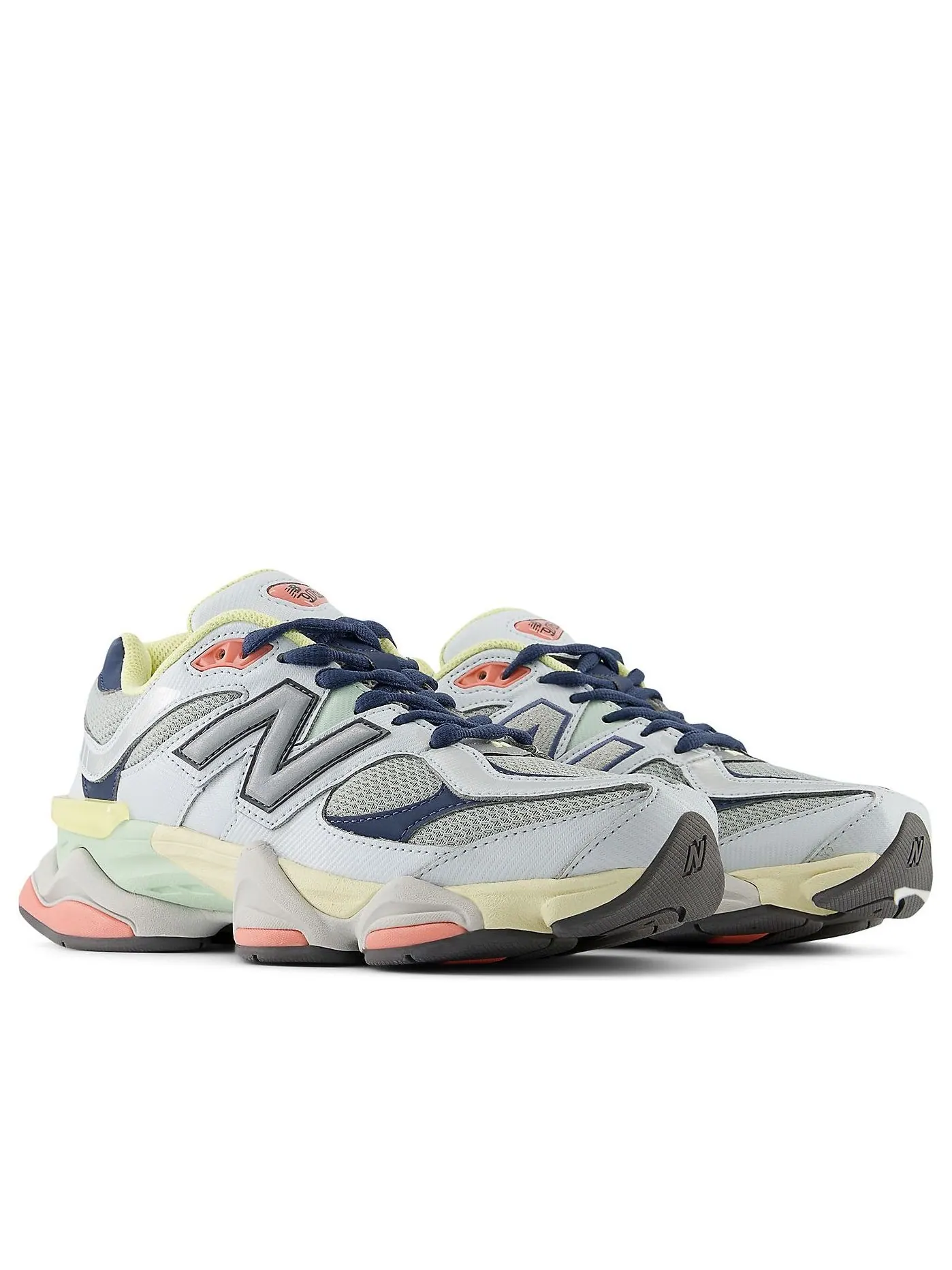 Кроссовки New Balance 9060 'Grey Yellow Navy' — изображение 4 из 6, серый