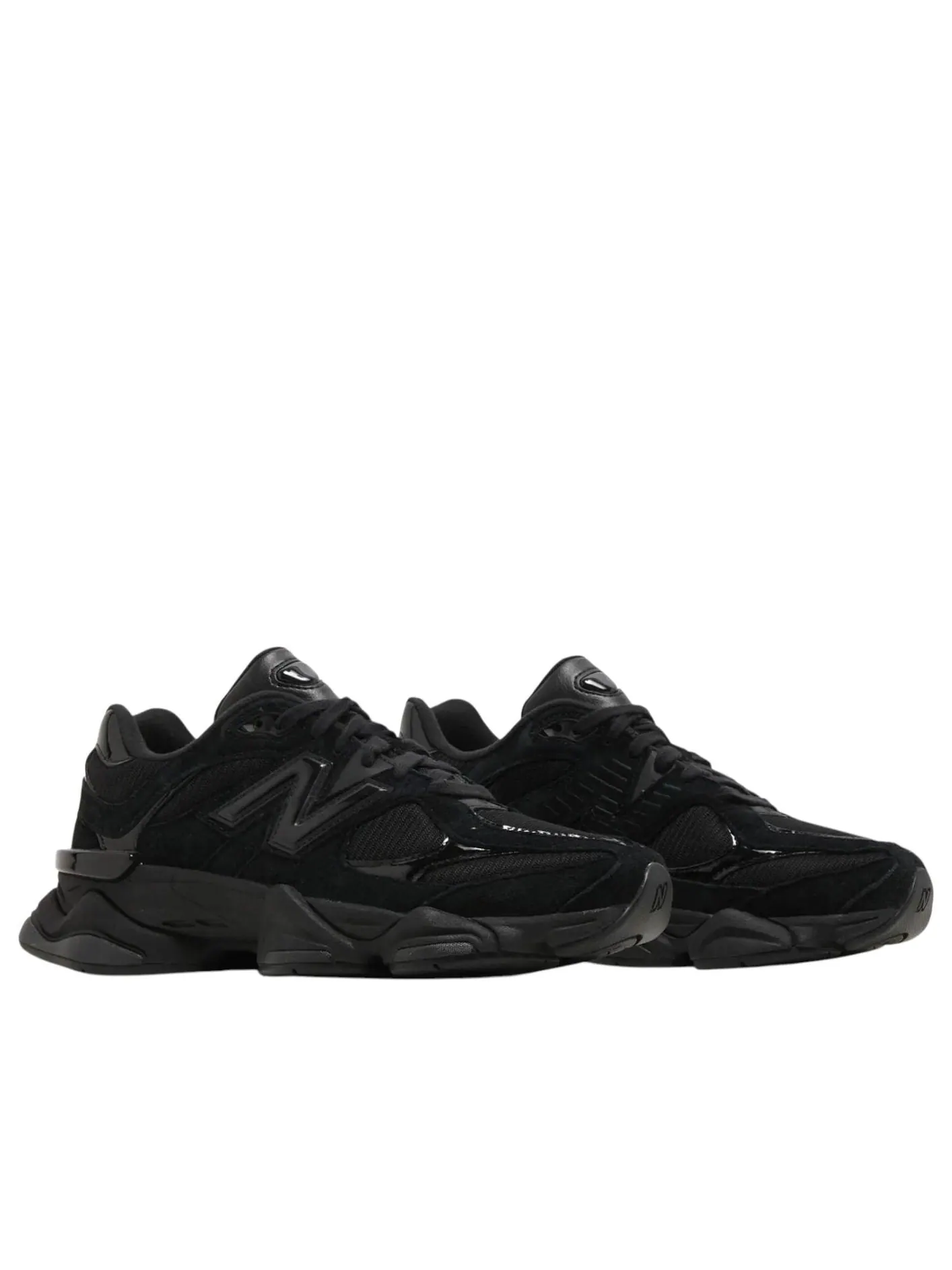 Кроссовки New Balance 9060 'Triple Black Patent' — изображение 2 из 5, черный