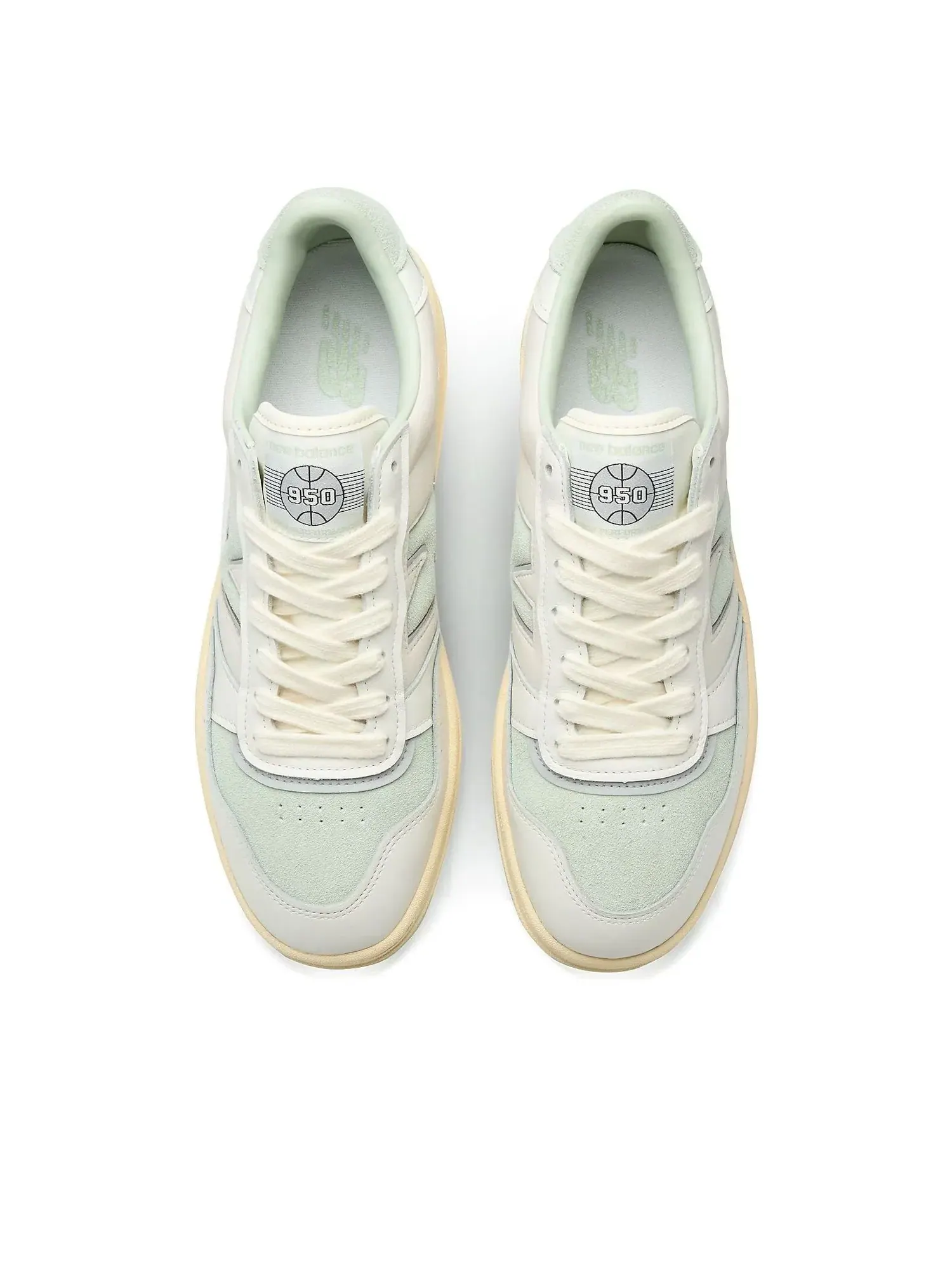 Мужские кроссовки с кожаным верхом New Balance BB950 Angora Silver Moss — изображение 3 из 6, серебряный