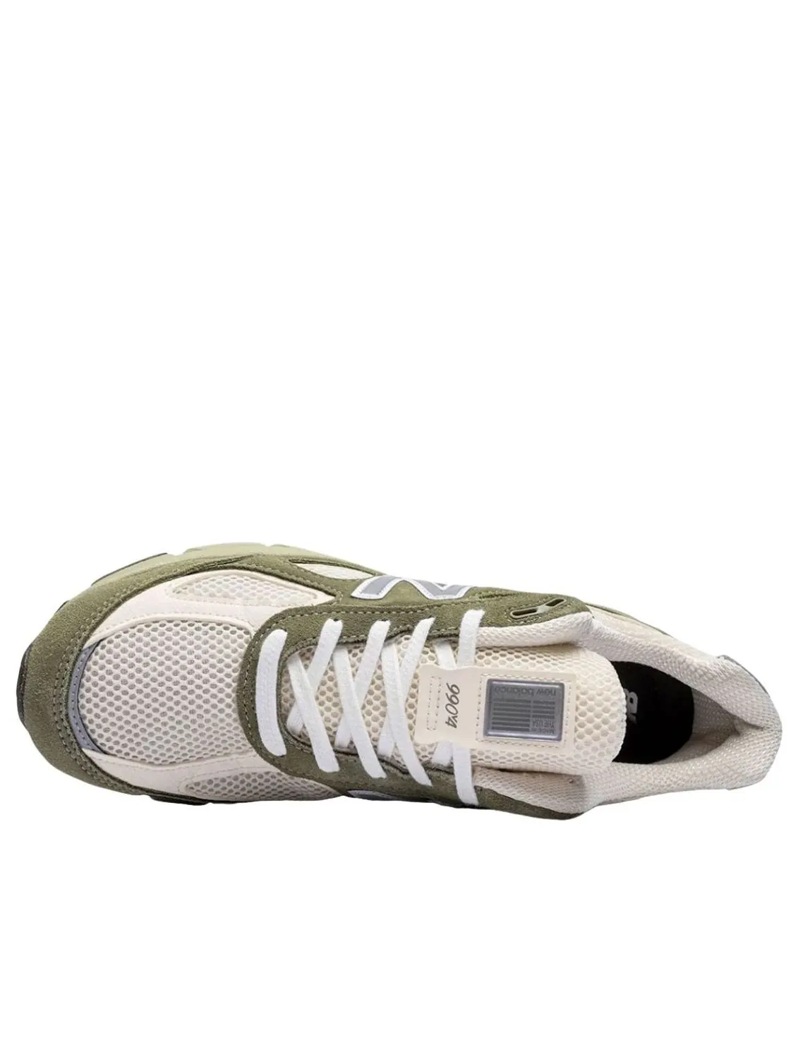 Кроссовки New Balance 990v4 'Olive' — изображение 2 из 5, оливковый/слоновая кость