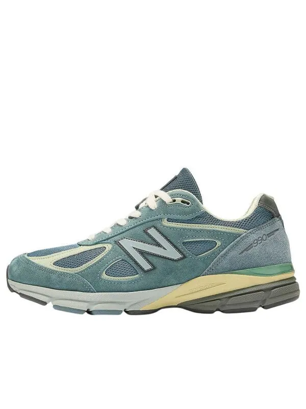 Кроссовки x auralee 990v4 made in usa 'dusty blue' New Balance — изображение 1 из 4, синий/белый/кремовый