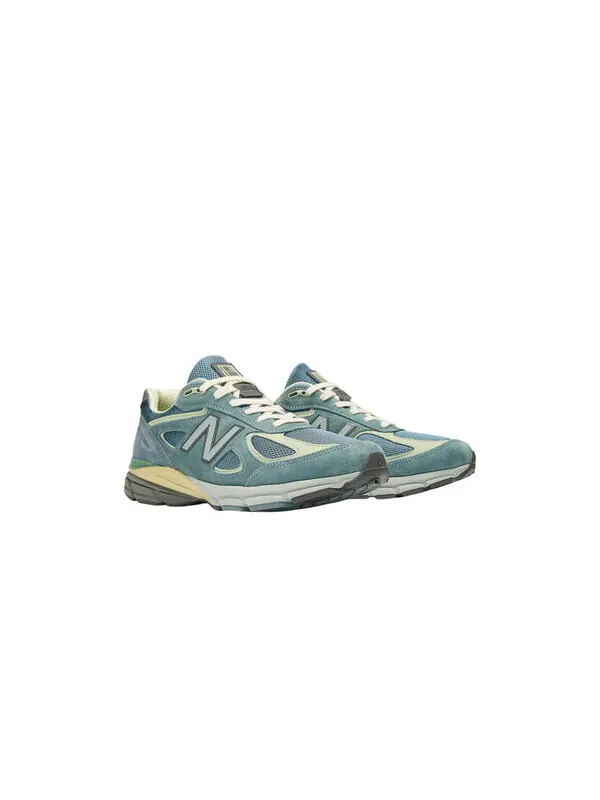 Кроссовки x auralee 990v4 made in usa 'dusty blue' New Balance — изображение 2 из 4, синий/белый/кремовый