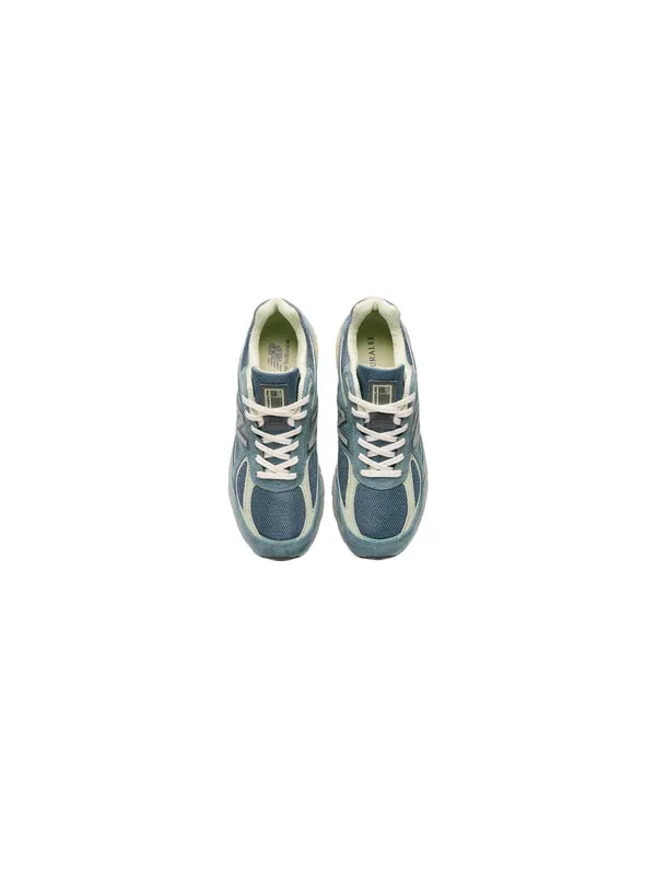 Кроссовки x auralee 990v4 made in usa 'dusty blue' New Balance — изображение 3 из 4, синий/белый/кремовый