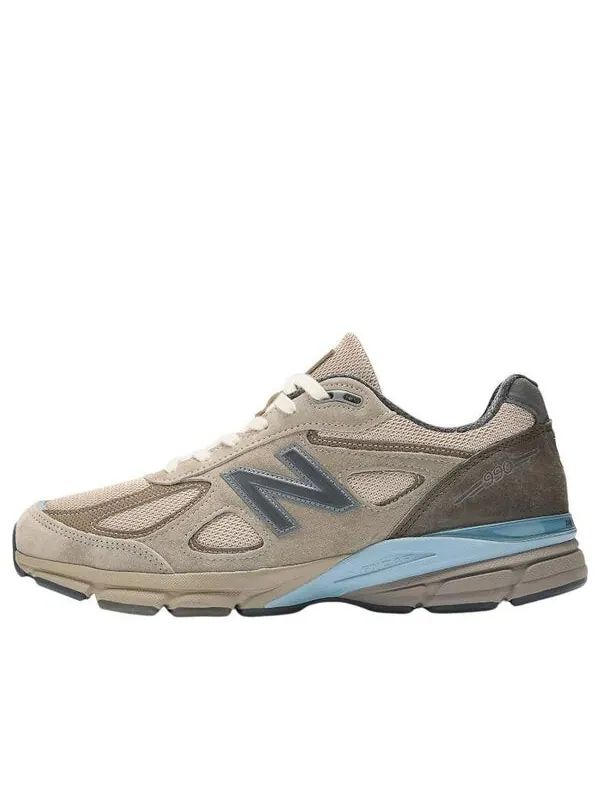 Кроссовки x auralee 990v4 made in usa 'brown' New Balance — изображение 1 из 4, серый/белый/синий