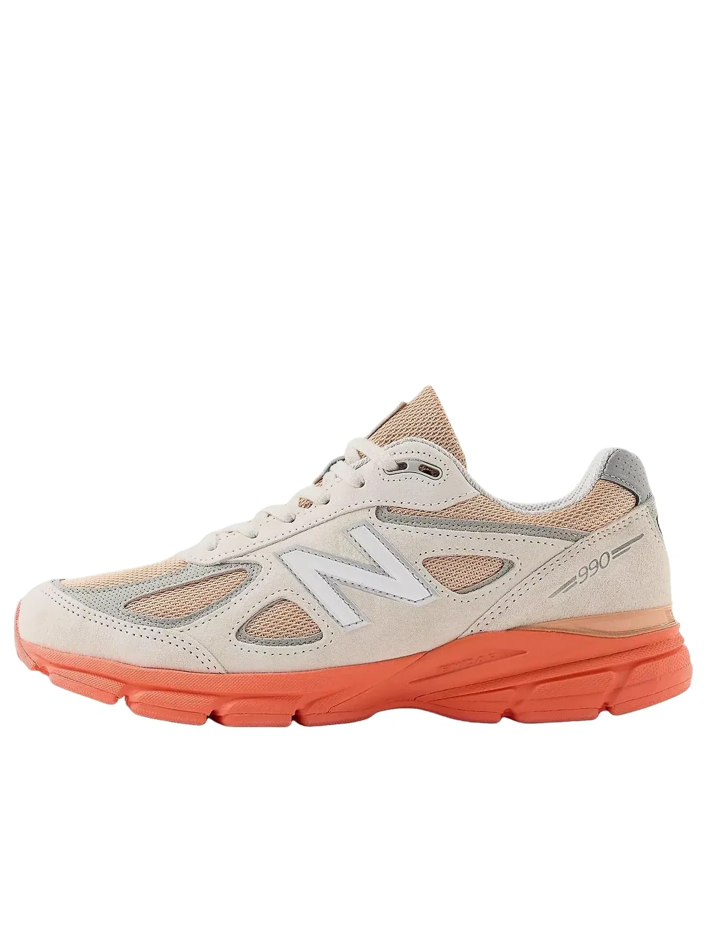 Мужские кроссовки с шнуровкой New Balance 990v4 Made in USA Moonbeam Tangerine Heat Orange — изображение 1 из 5, оранжевый