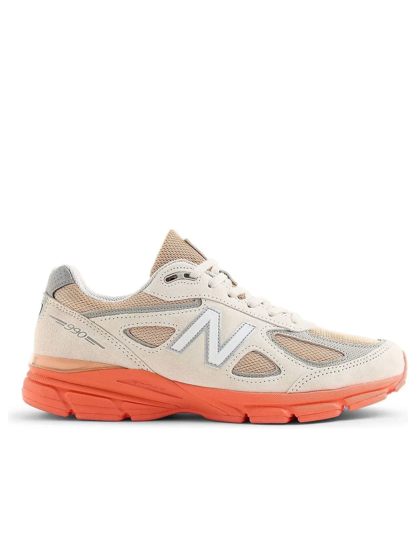 Мужские кроссовки с шнуровкой New Balance 990v4 Made in USA Moonbeam Tangerine Heat Orange — изображение 3 из 5, оранжевый