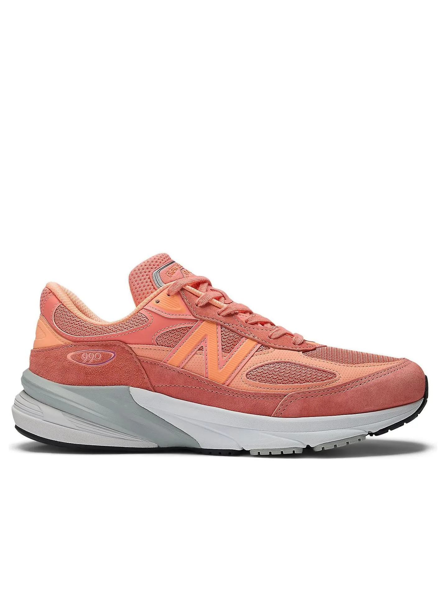 Кроссовки New Balance 990v6 MiUSA 'Sunrise Rose' — изображение 2 из 6, розовый/белый