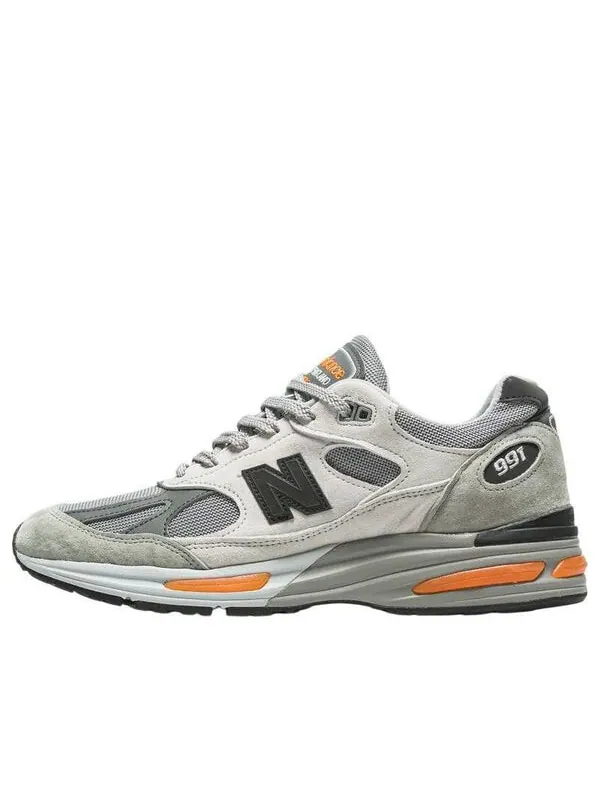 Кроссовки 991v2 made in uk 'winter flare' New Balance — изображение 1 из 4, серый/оранжевый