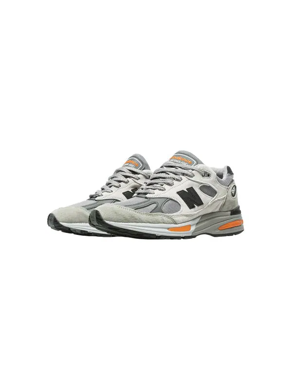 Кроссовки 991v2 made in uk 'winter flare' New Balance — изображение 2 из 4, серый/оранжевый
