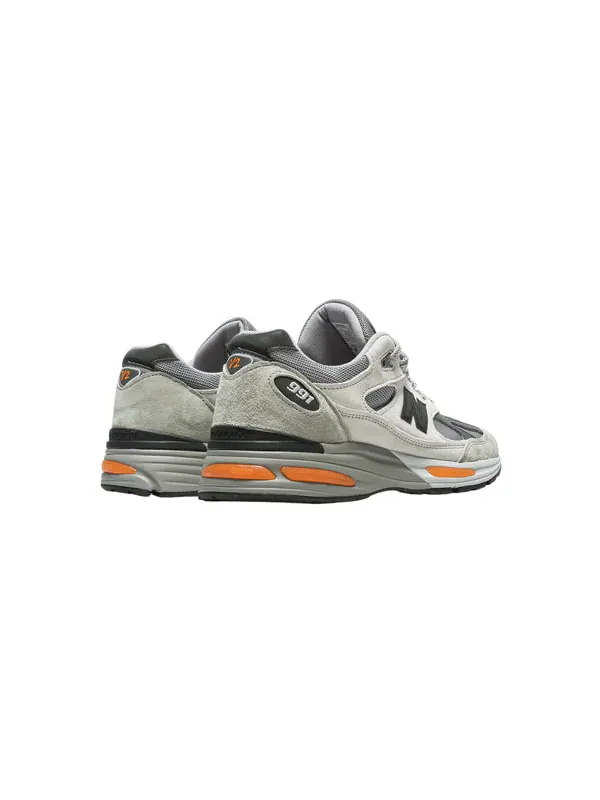 Кроссовки 991v2 made in uk 'winter flare' New Balance — изображение 3 из 4, серый/оранжевый