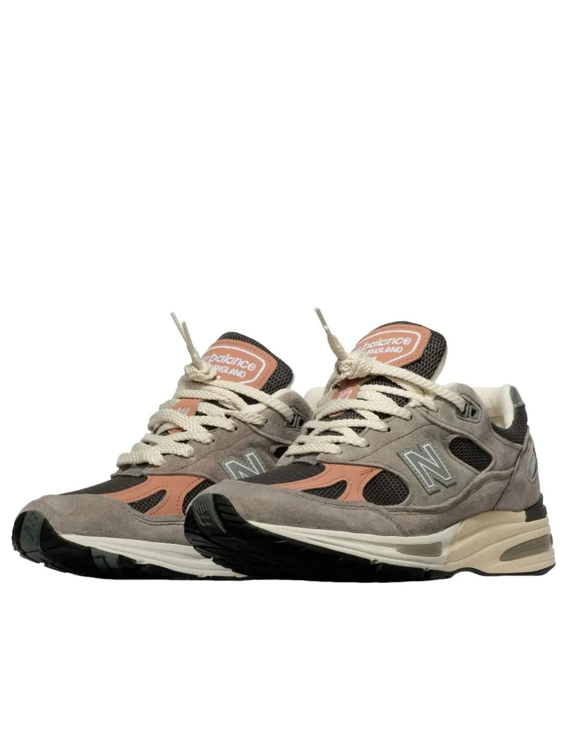 Кроссовки New Balance Made in UK 991v2 'Grey Salmon' — изображение 3 из 3, серый