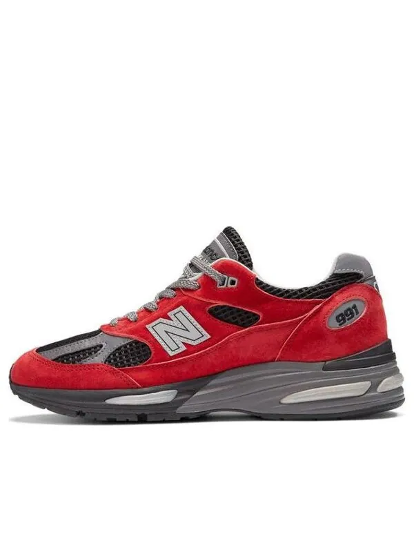 Кроссовки 991v2 'red black grey' New Balance — изображение 1 из 4, красный/черный/серый