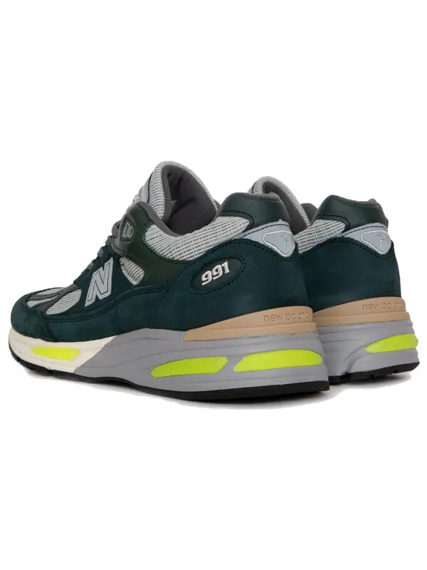 Кроссовки x patta сделано в англии 991v2 New Balance — изображение 3 из 4, желтый