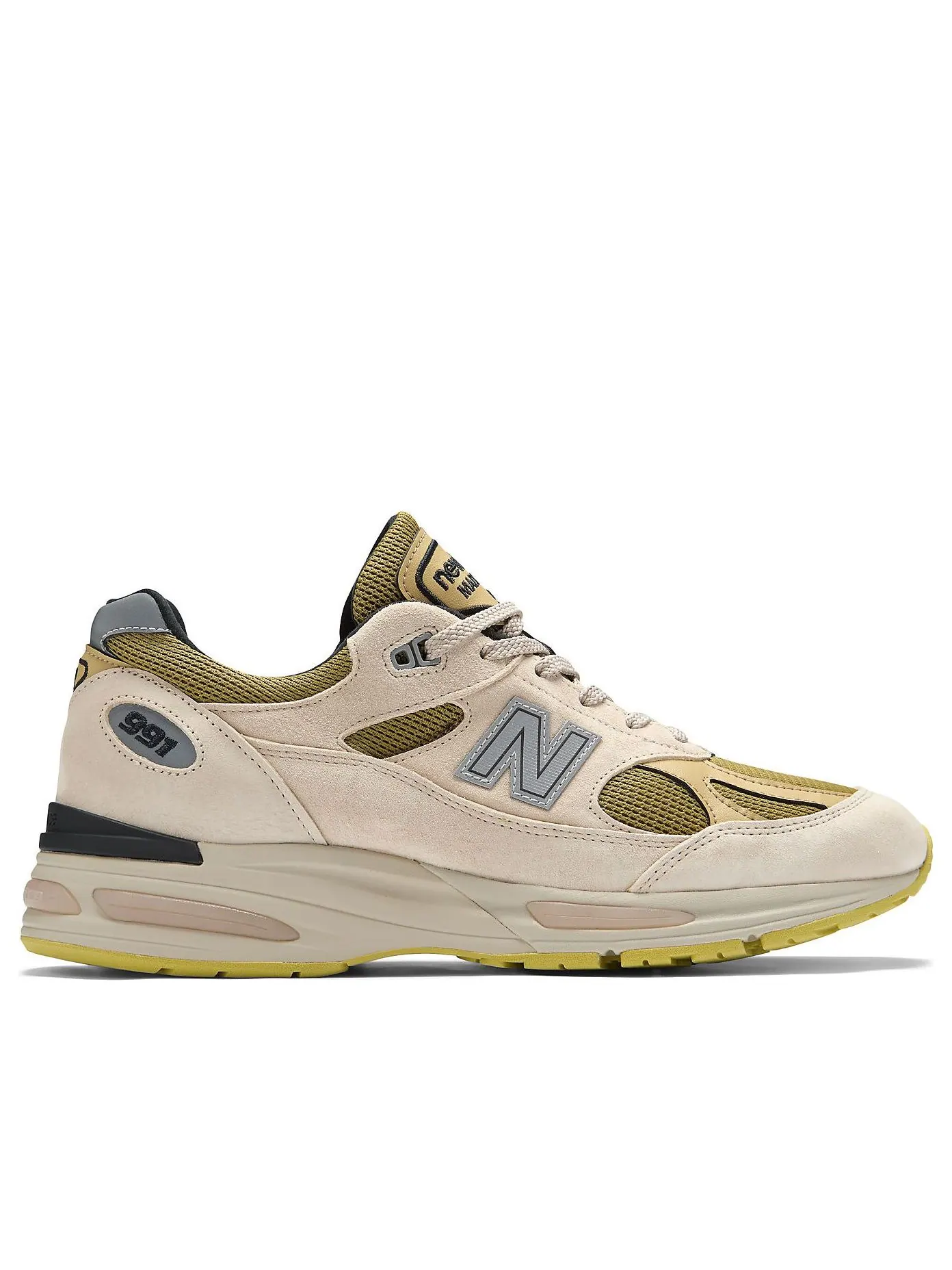 Кроссовки New Balance Made in UK 991v2 Neo Synthesis 'Silver Birch Amber Green' — изображение 2 из 5, серебристый/зеленый