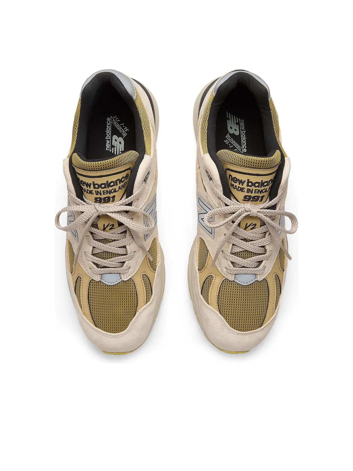 Кроссовки New Balance Made in UK 991v2 Neo Synthesis 'Silver Birch Amber Green' — изображение 3 из 5, серебристый/зеленый
